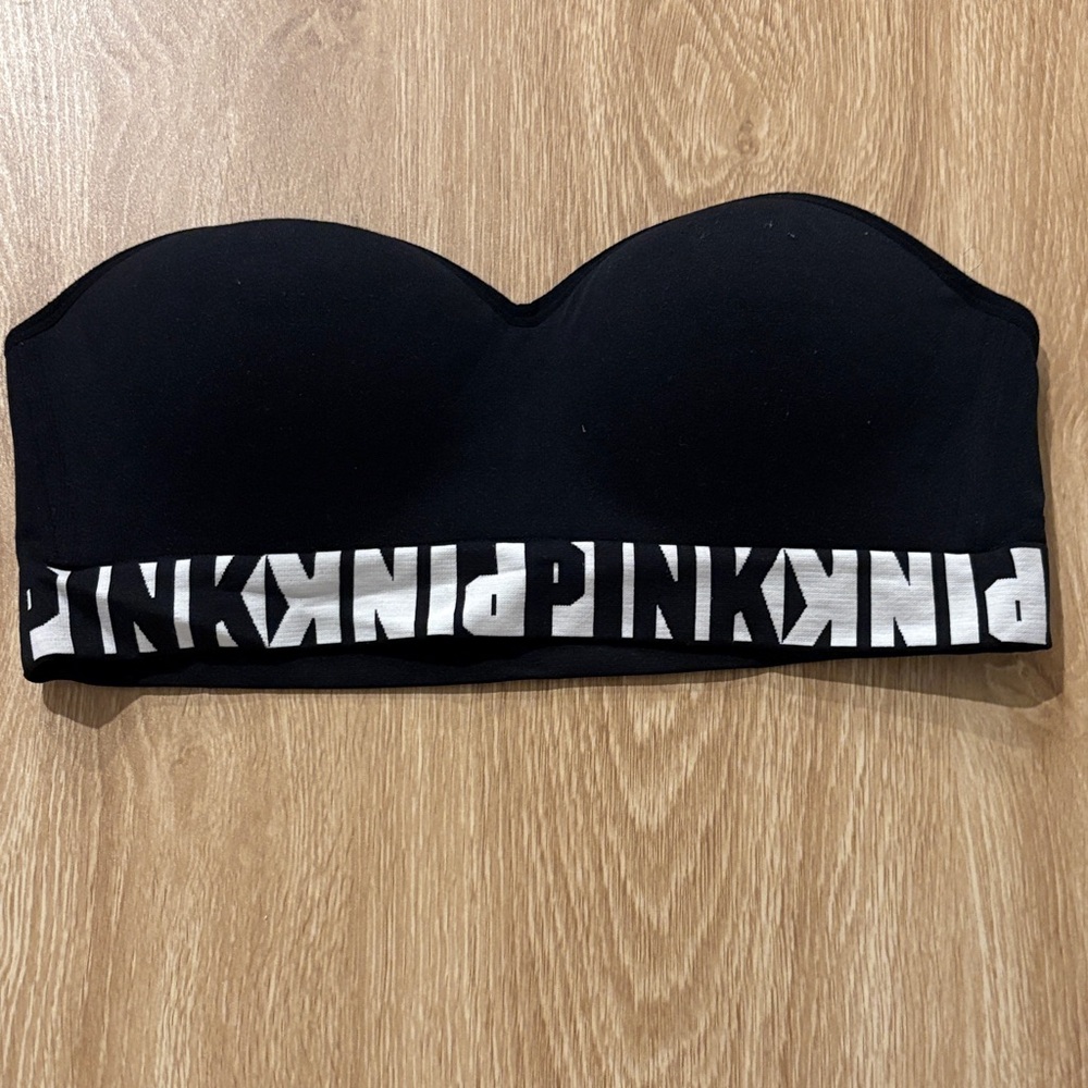 PINK Victoria's Secret Black and Pink Bandeau